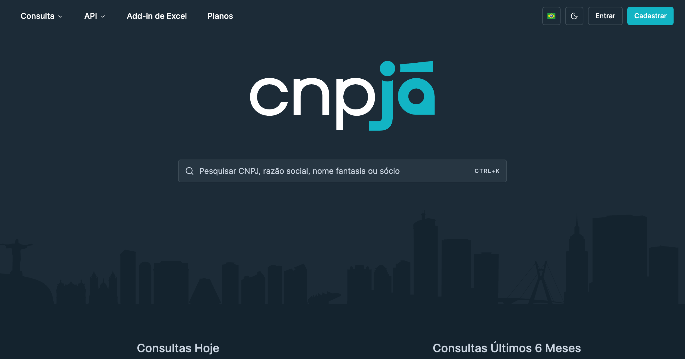Página inicial da CNPJa